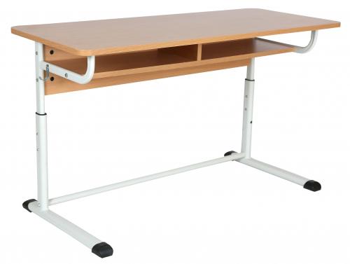 Стіл учнівський 2-місний на плоскоовальній трубі, регульований по висоті, №4-7, АНШАР ГРУП (32781)